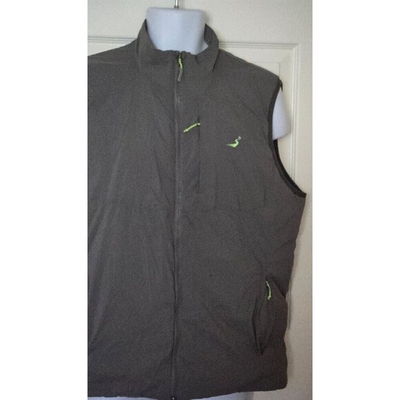 Peter Millar Crown Sport Golf Synthetic Puffer Vest Full Zip gray size L - Picture 5 of 11